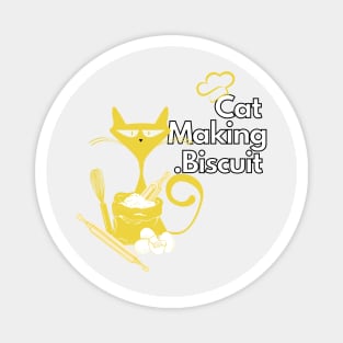 Funny cat making biscuits Magnet